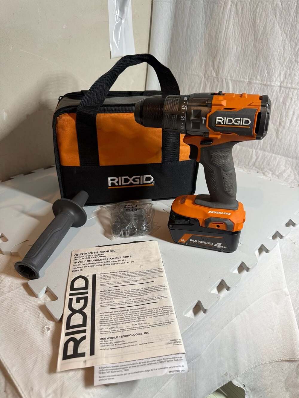 RIDGID 18V SubCompact Brushless 1/2 in. Drill/Driver Kit with 4.0 Ah MAX Lithium